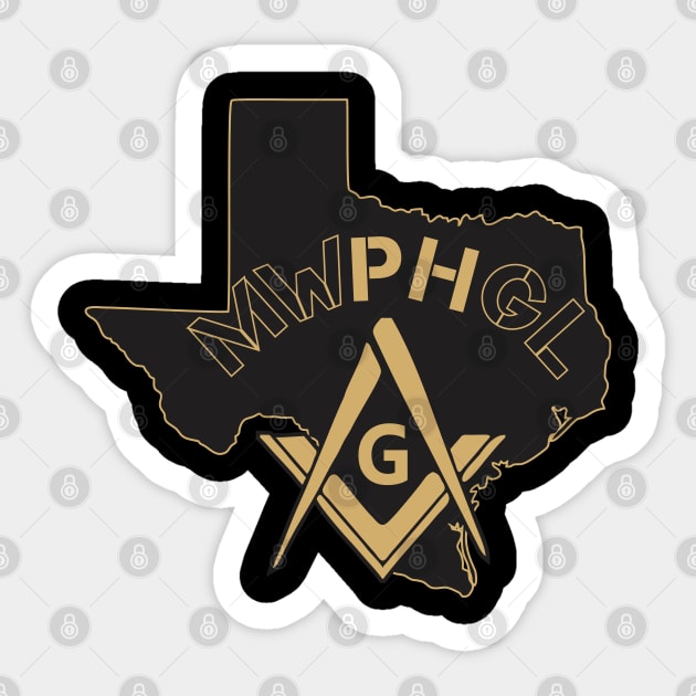 MWPHGLTX - Black & Gold Sticker by Brova1986